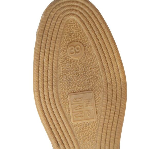 Espadrille Flats Womens 39 Slip On Boho Stripe Fabric Artisanat Francais Loafer - Picture 11 of 12